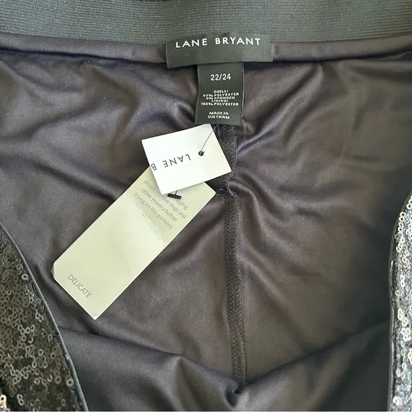 Lane Bryant | Black Sequin Flare Skirt
