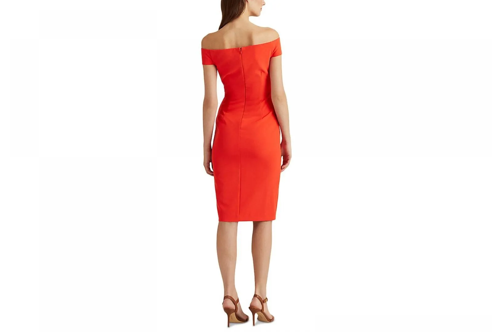 Lauren Ralph Lauren Womens Crepe Off-the-Shoulder Dress 253863510007
