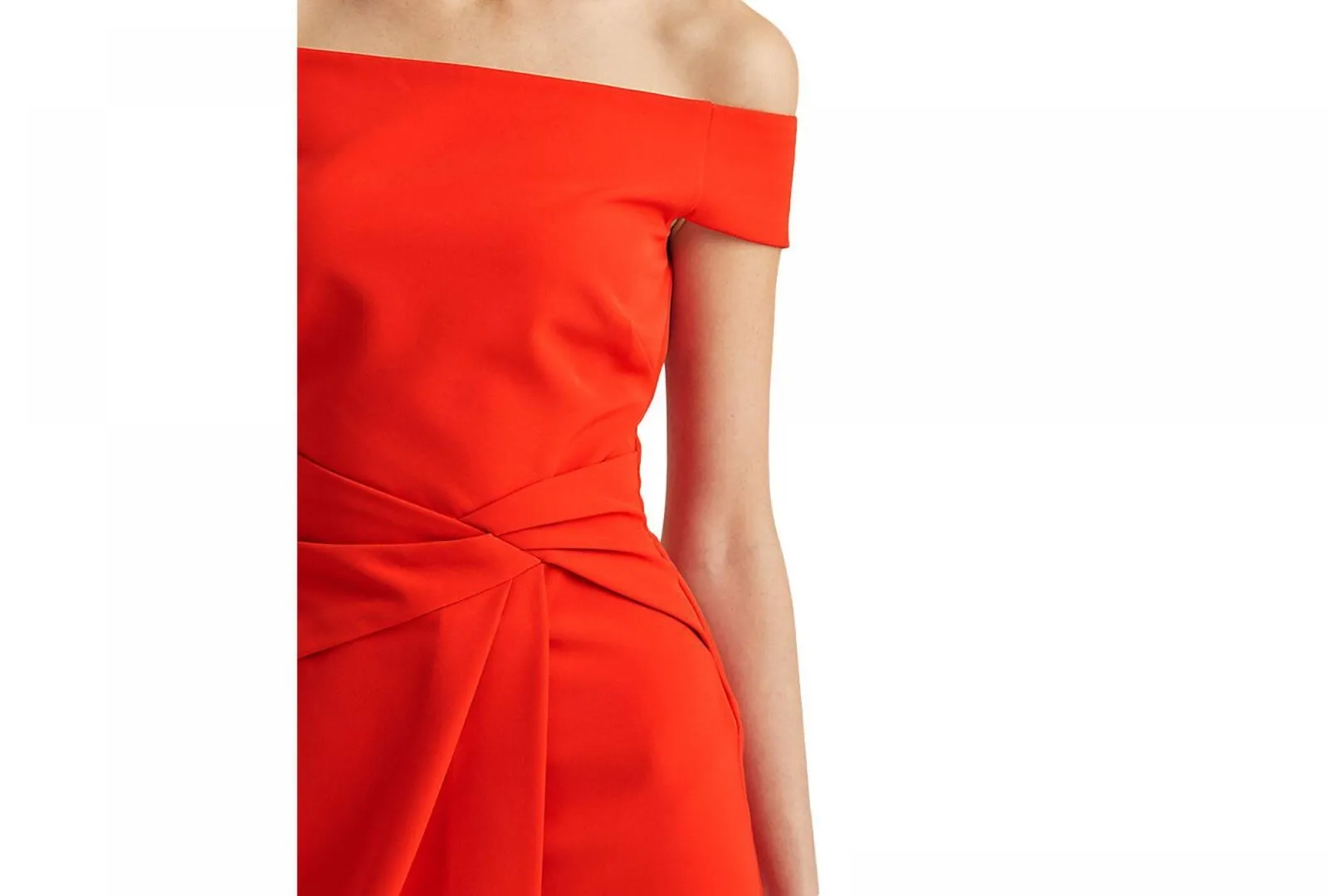 Lauren Ralph Lauren Womens Crepe Off-the-Shoulder Dress 253863510007