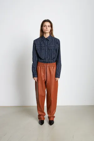 Leather Pants - Cognac
