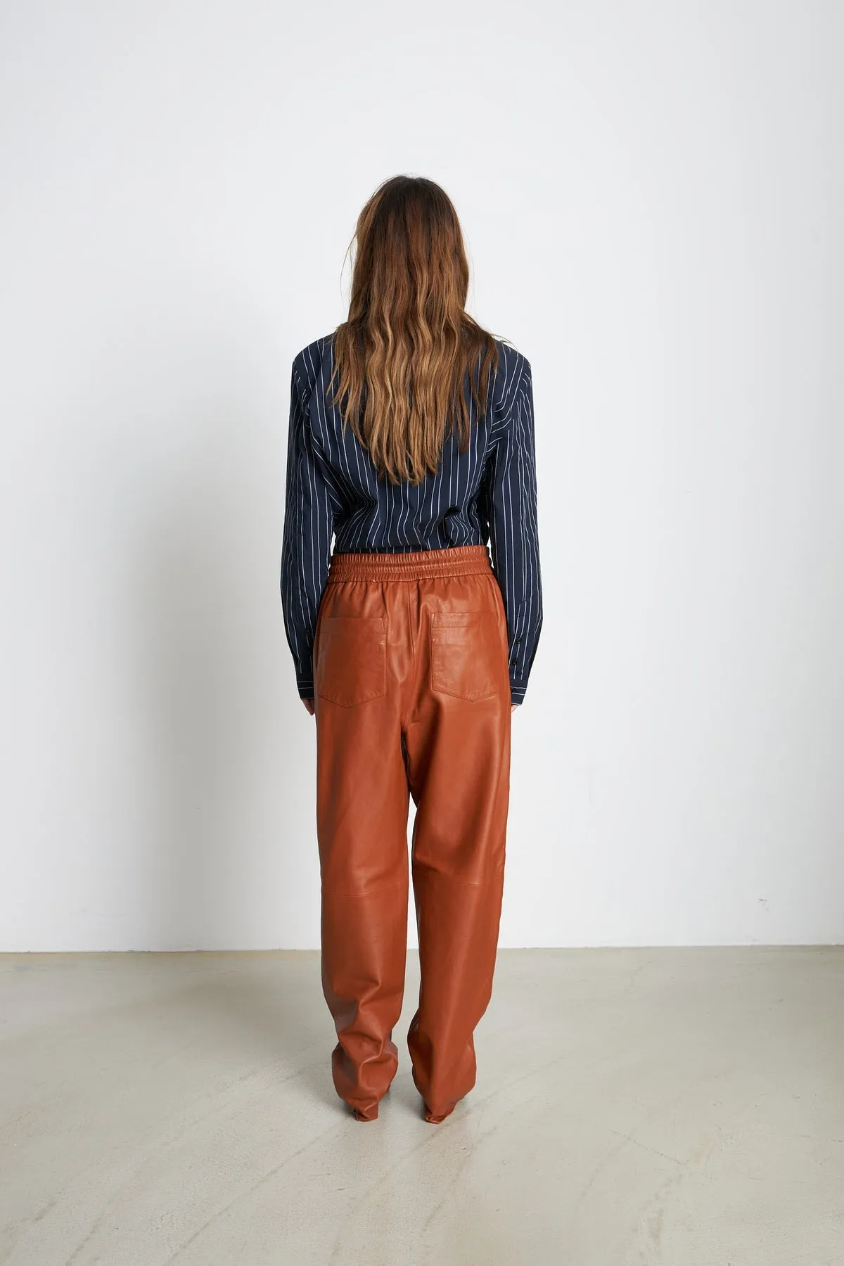 Leather Pants - Cognac