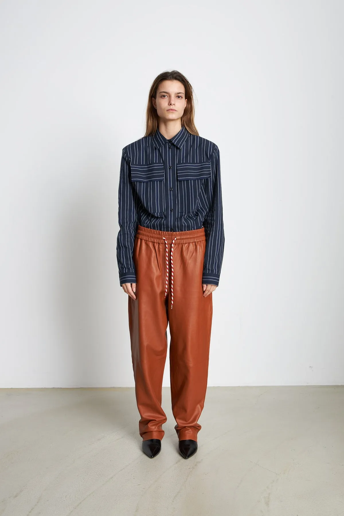 Leather Pants - Cognac