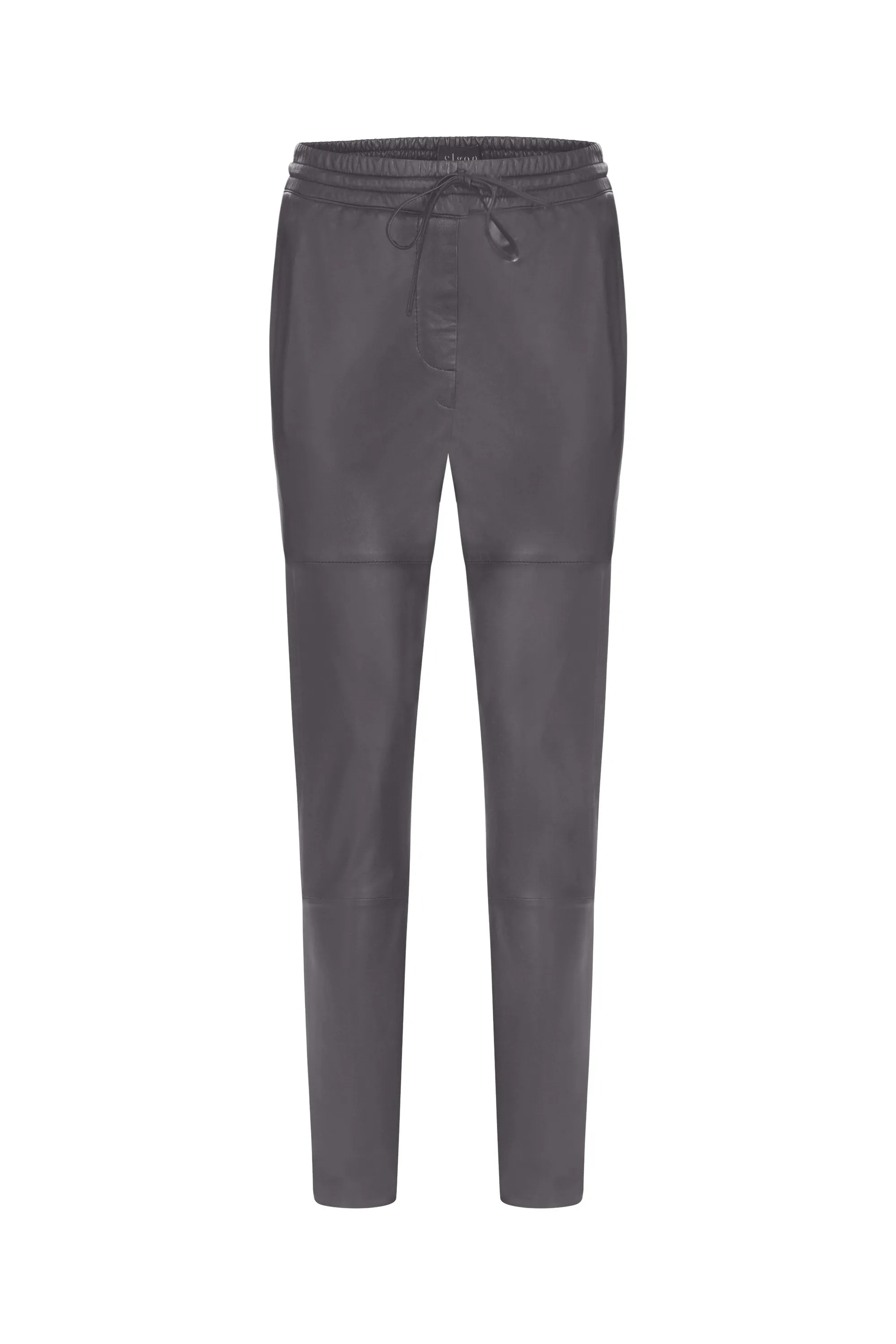 LEATHER PANTS GRAY