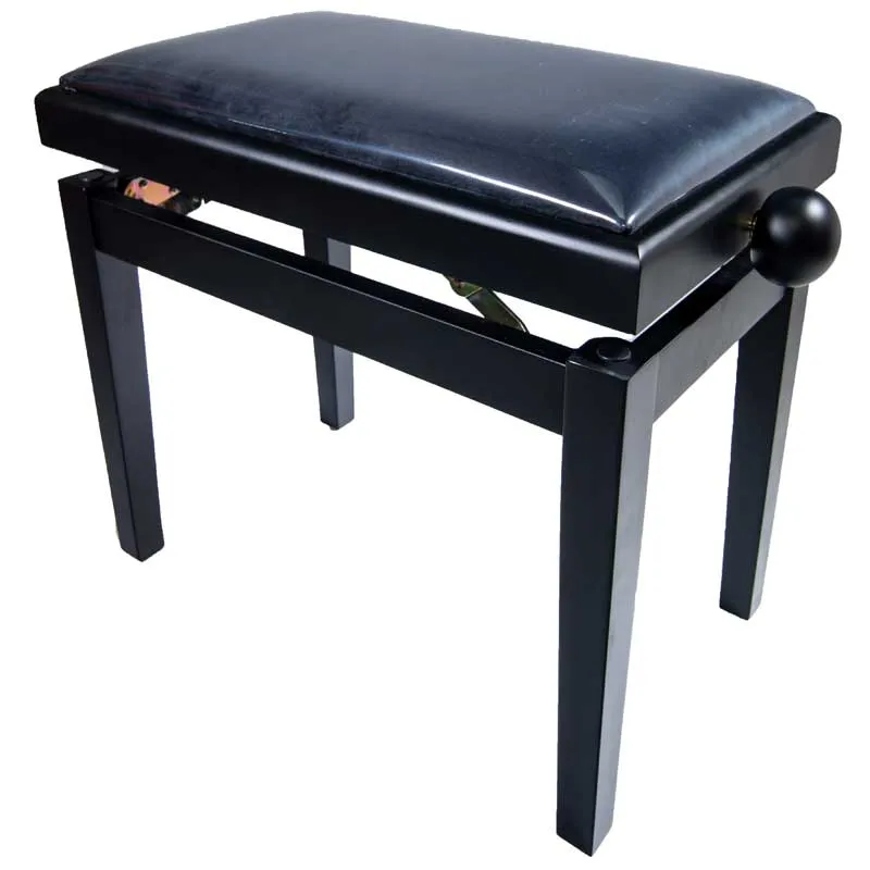 Legato Adjustable Piano Stool/Bench, Satin Black