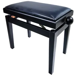 Legato Adjustable Piano Stool/Bench, Satin Black