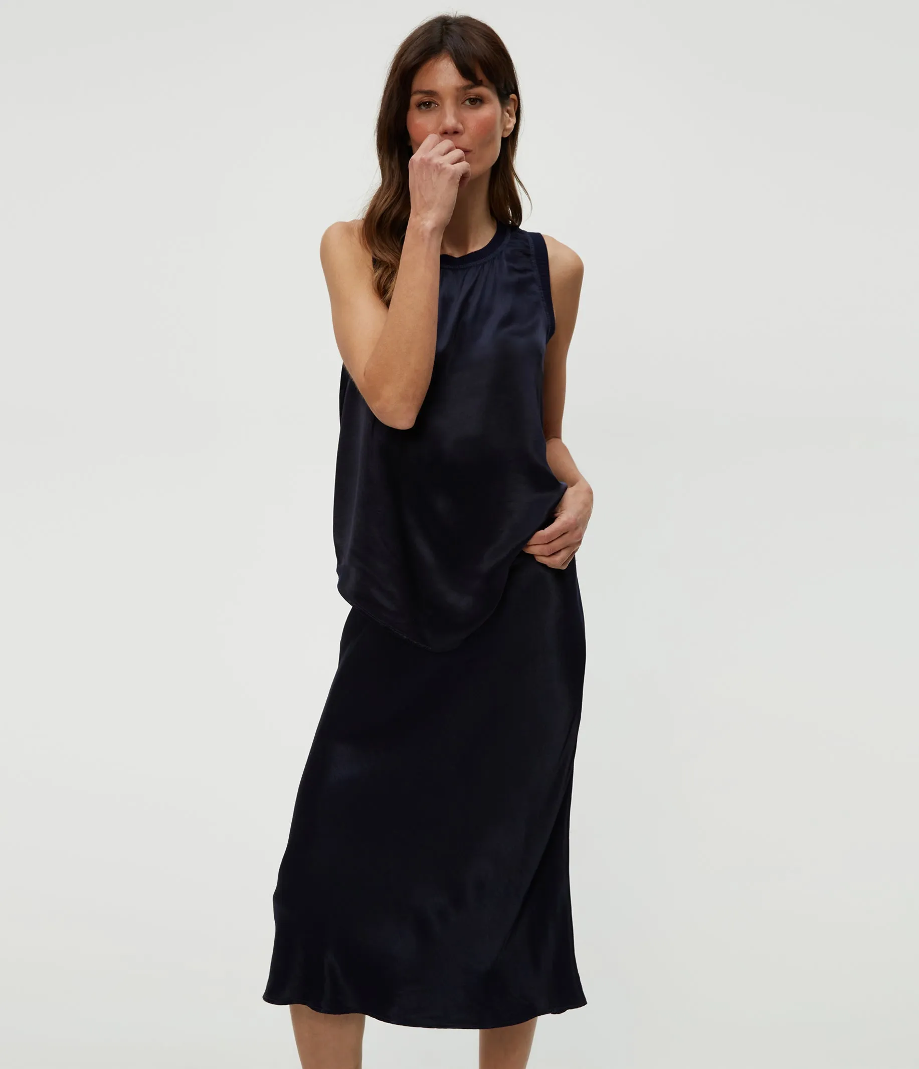 Leila Bias Midi Skirt