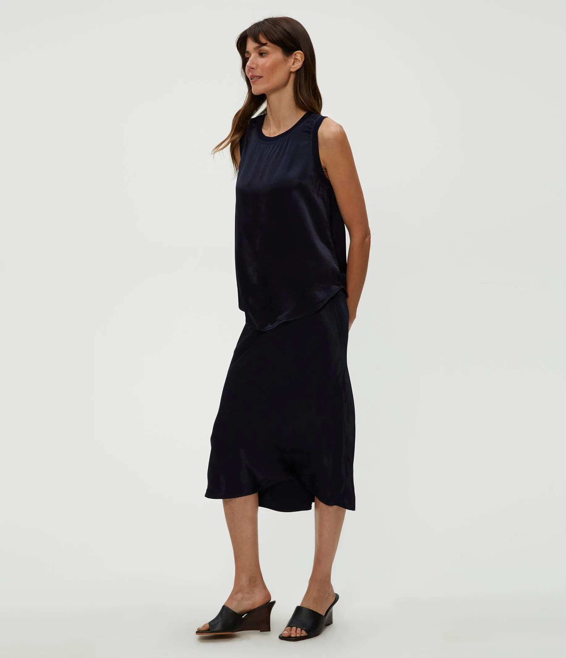 Leila Bias Midi Skirt