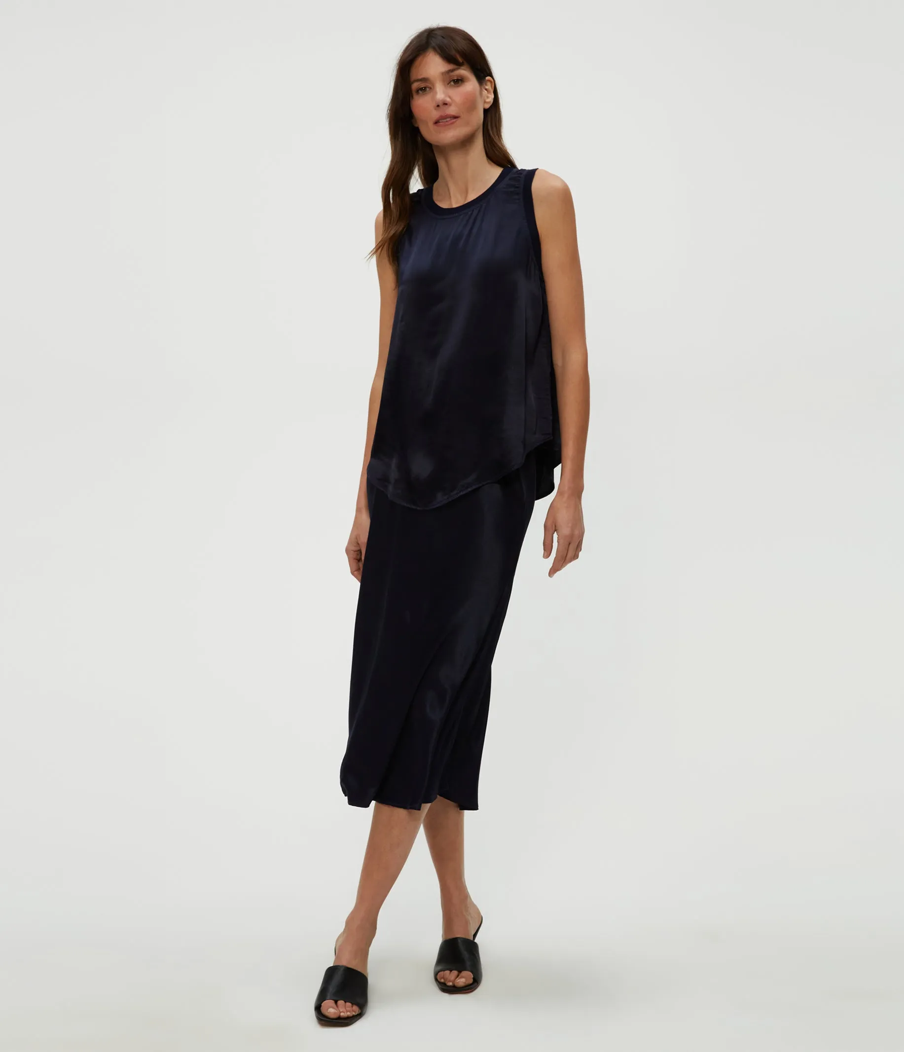 Leila Bias Midi Skirt
