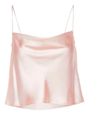 Light Pink Silk Twill Bias Cami