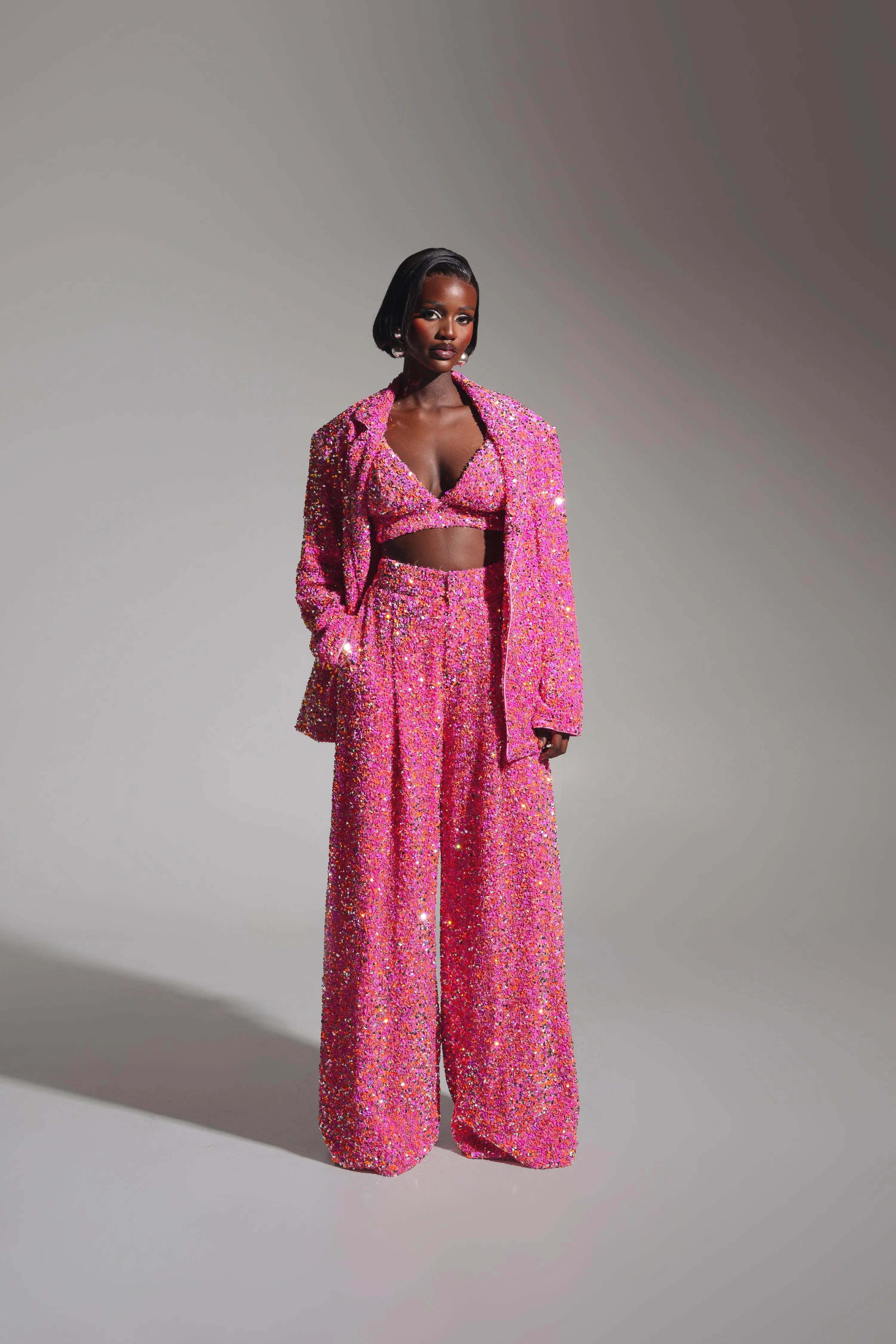 LIZA Sequin Pants in TOURMALINE