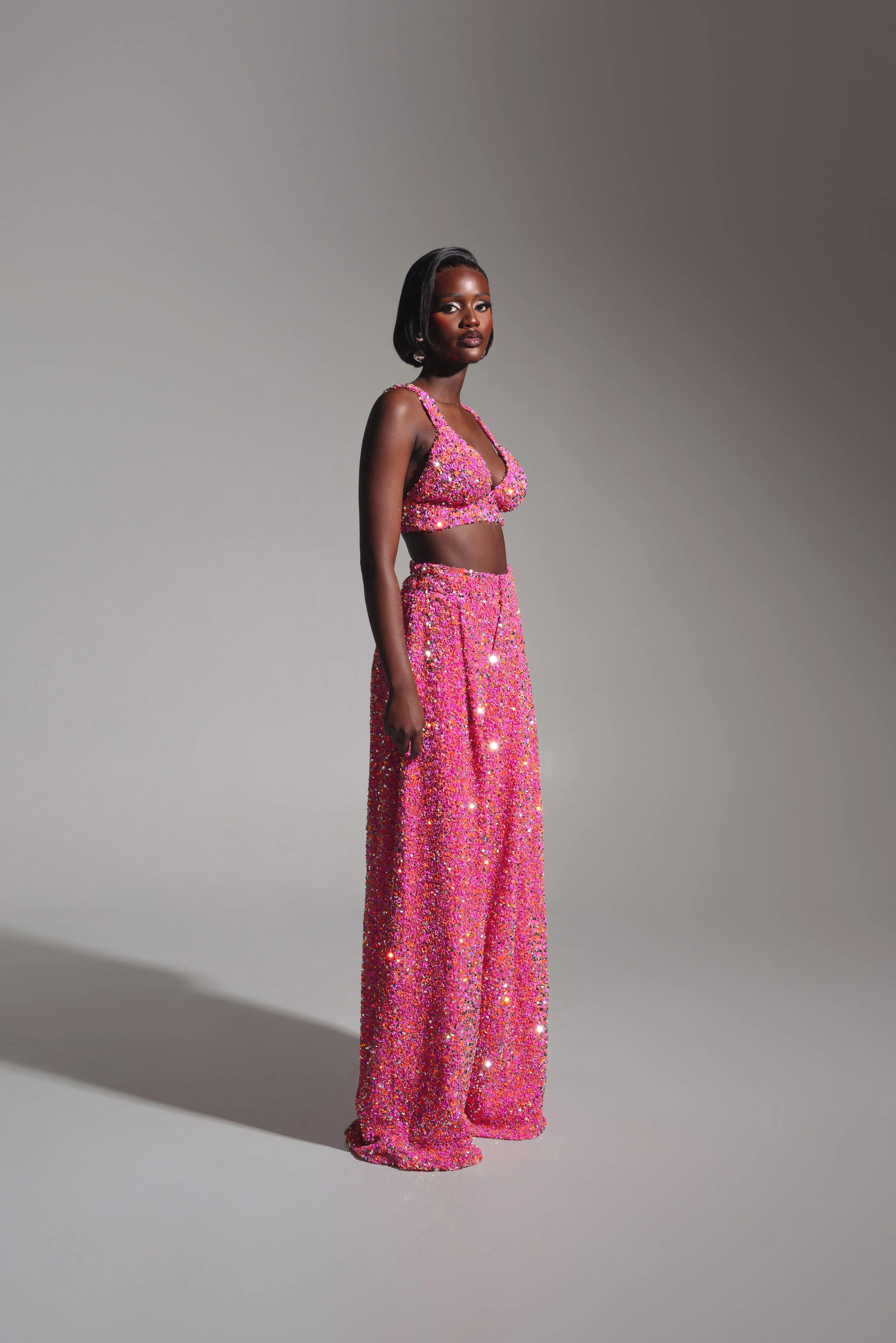LIZA Sequin Pants in TOURMALINE