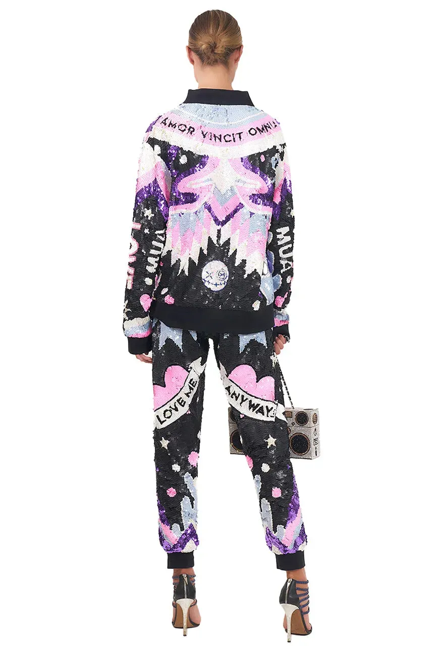 Love Me Anyway Sequin Runner Pants