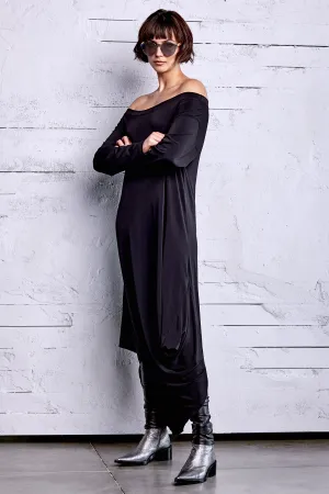 Matte Jersey Off The Shoulder Dress