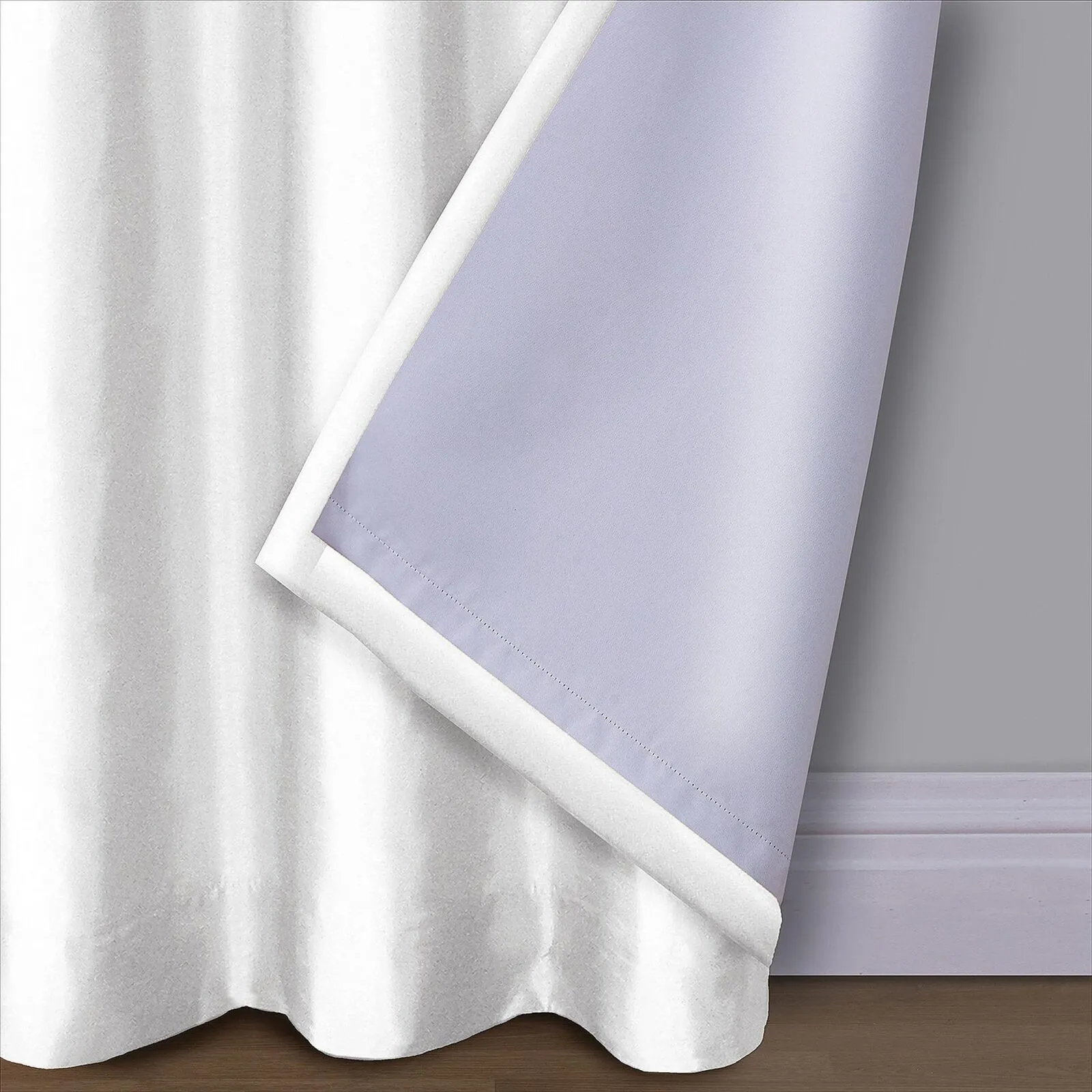 Max Blackout Mystique 100% Blackout Grommet Top Single Curtain Panel White 50x84