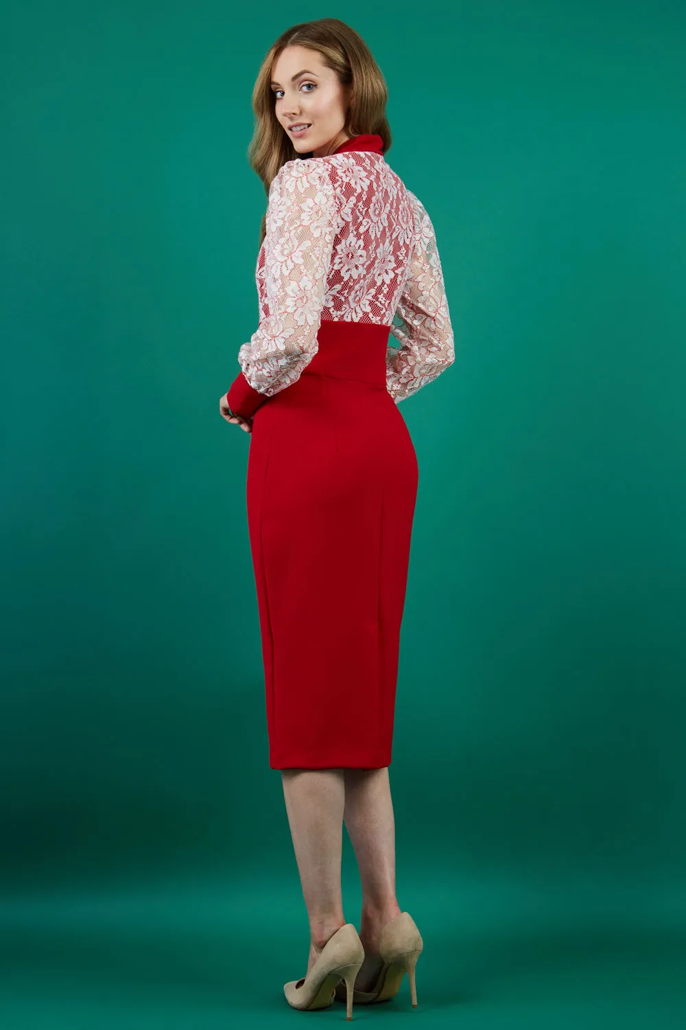 Mayflower Lace Pencil Dress