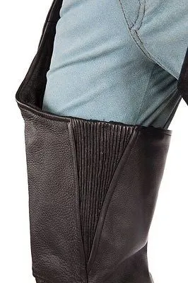 Men's motorcycle Four pocket with Removable liner Leather chap