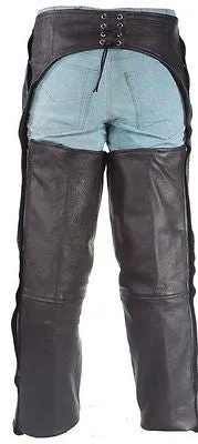 Men's motorcycle Four pocket with Removable liner Leather chap