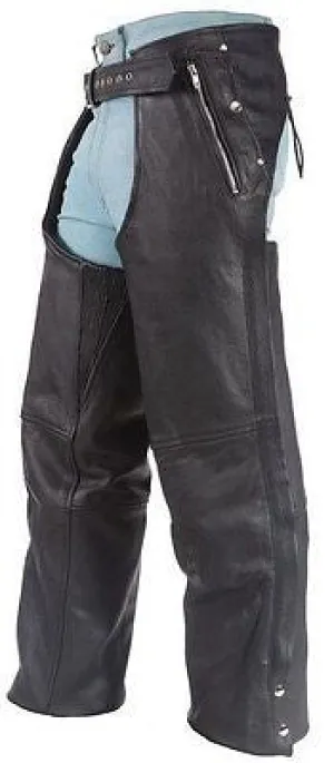 Men's motorcycle Four pocket with Removable liner Leather chap
