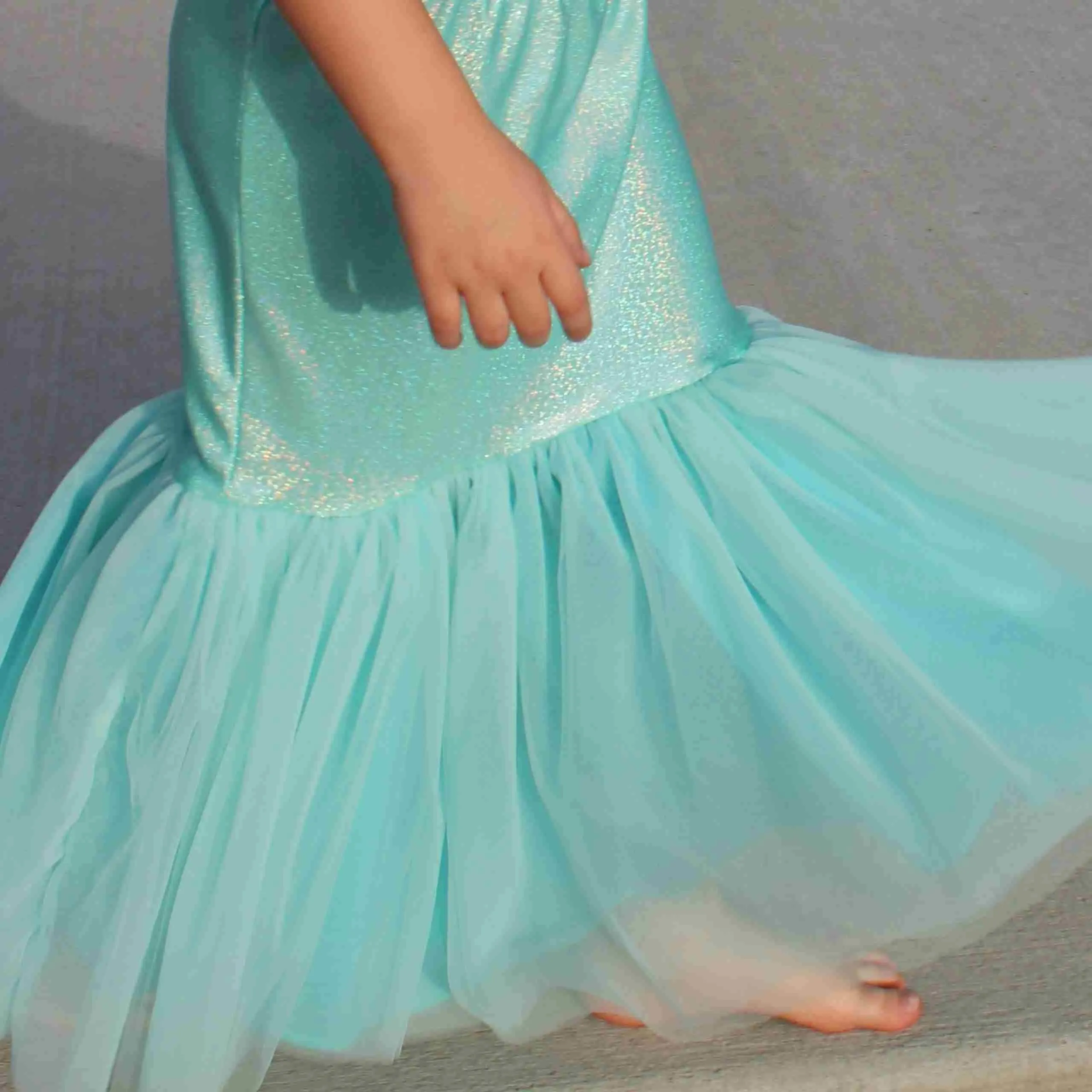 Mermaid Costume Lined Skirt - Violet/Teal