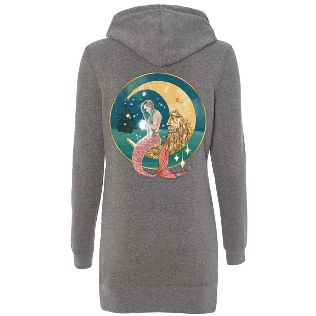 Mermaid In The Moon Hoodie Dress