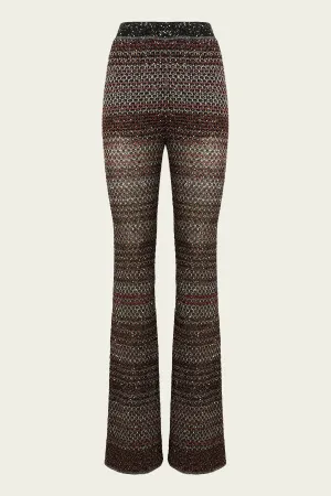 Mesh Knit Sequin Trouser in Multi