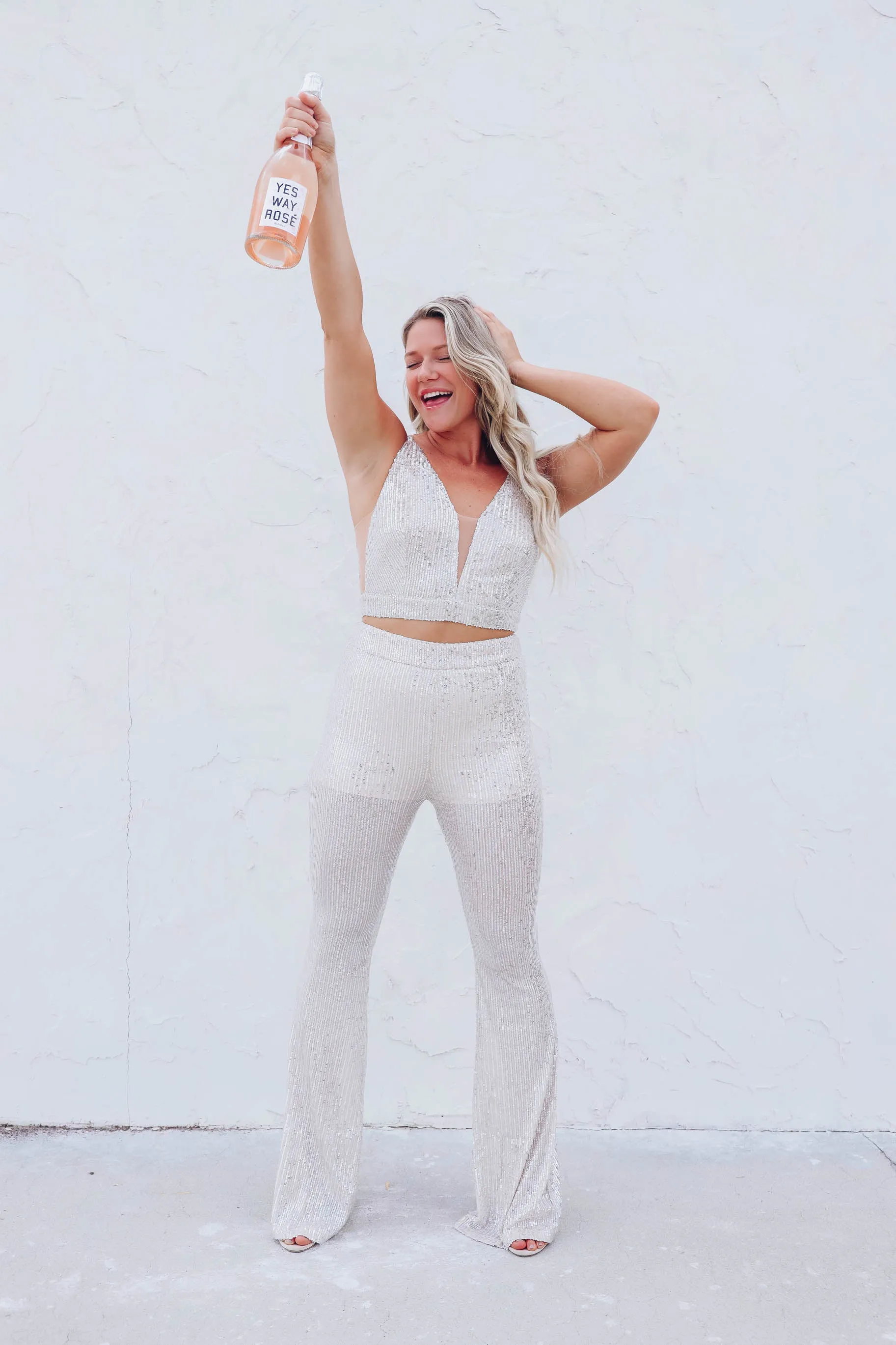 Miami Sequin Flare and Crop Set