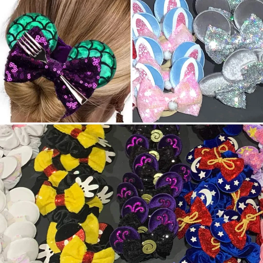 Mickey Ear Scrunchies Set