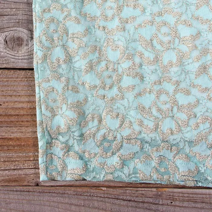 Mint & Lace Pencil Skirt
