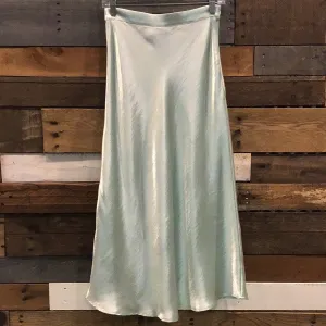 Mint Satin Skirt