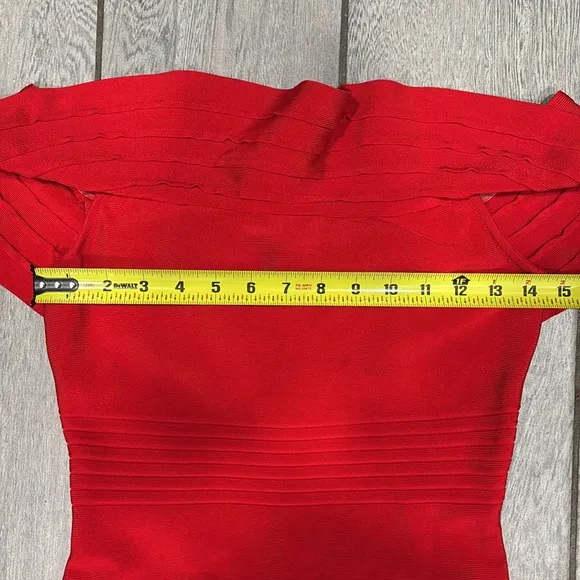 Miss Circle Bodycon Off the shoulder Bandage Red Dress Size Medium