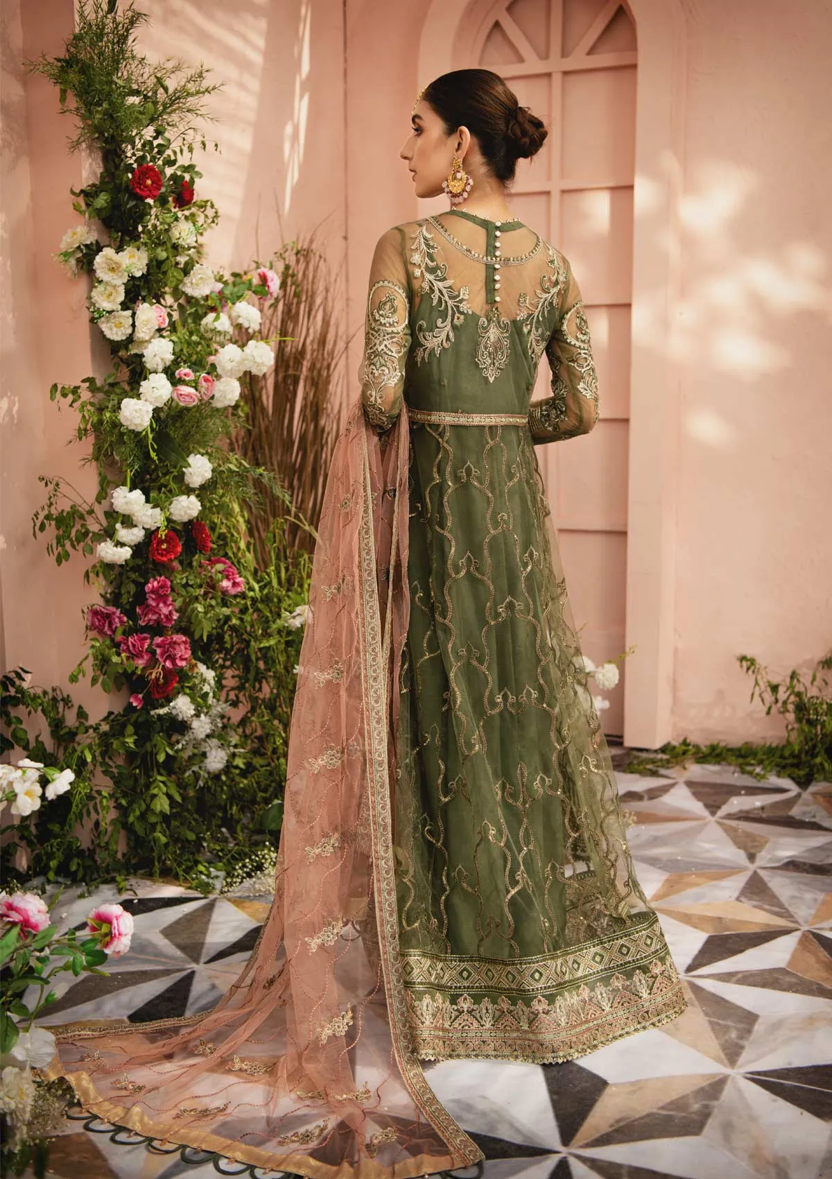 MYSTIQUE - LOOK 01 | AIK Atelier Festive Mystique Organza & Tule 2021 Collection | Unstitched Embroidered Net Suits