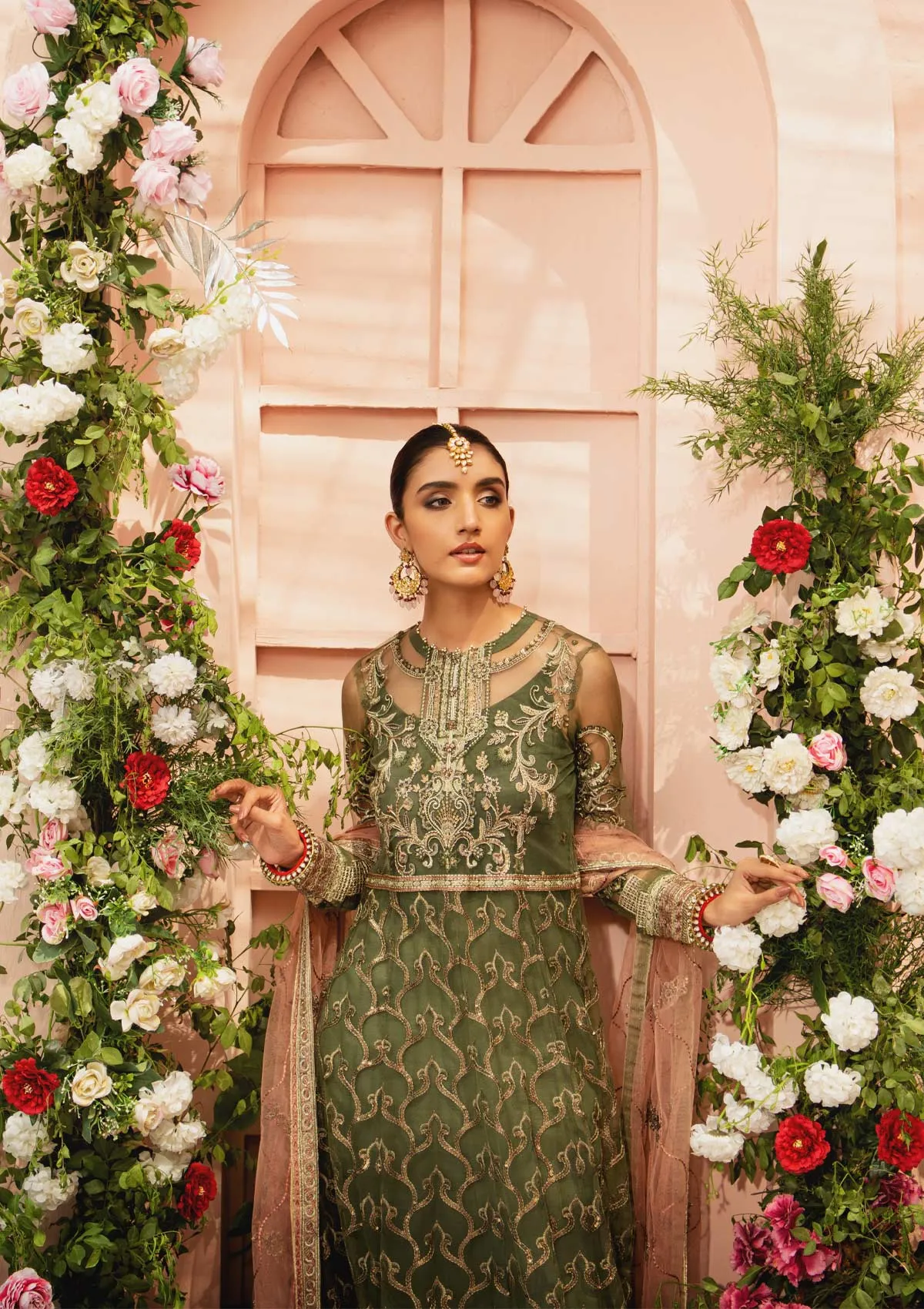 MYSTIQUE - LOOK 01 | AIK Atelier Festive Mystique Organza & Tule 2021 Collection | Unstitched Embroidered Net Suits