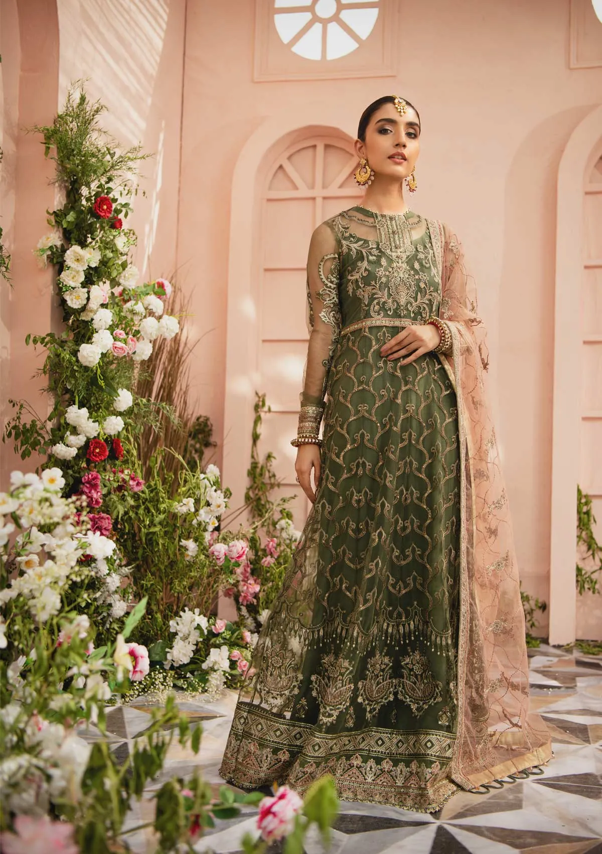 MYSTIQUE - LOOK 01 | AIK Atelier Festive Mystique Organza & Tule 2021 Collection | Unstitched Embroidered Net Suits