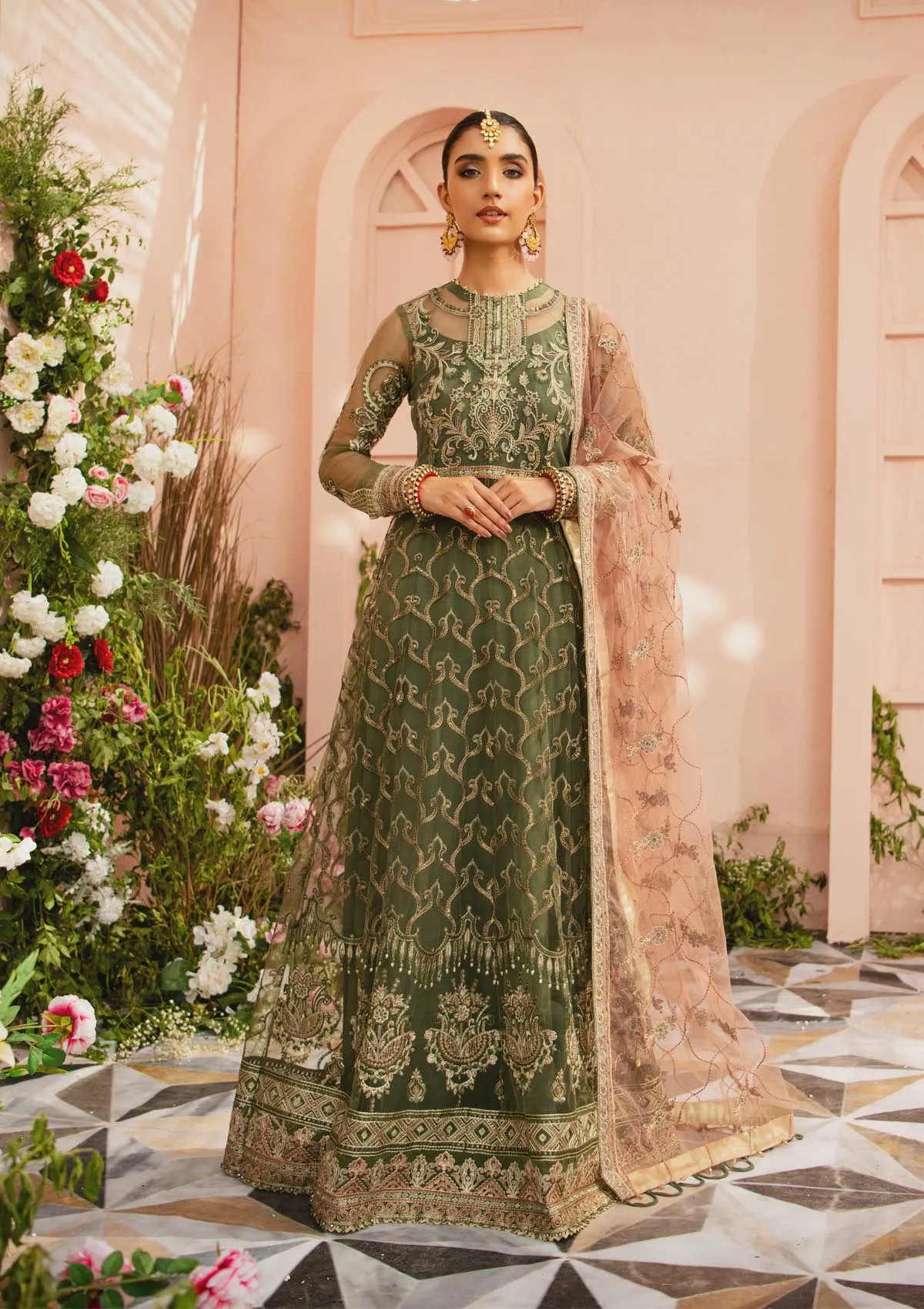 MYSTIQUE - LOOK 01 | AIK Atelier Festive Mystique Organza & Tule 2021 Collection | Unstitched Embroidered Net Suits