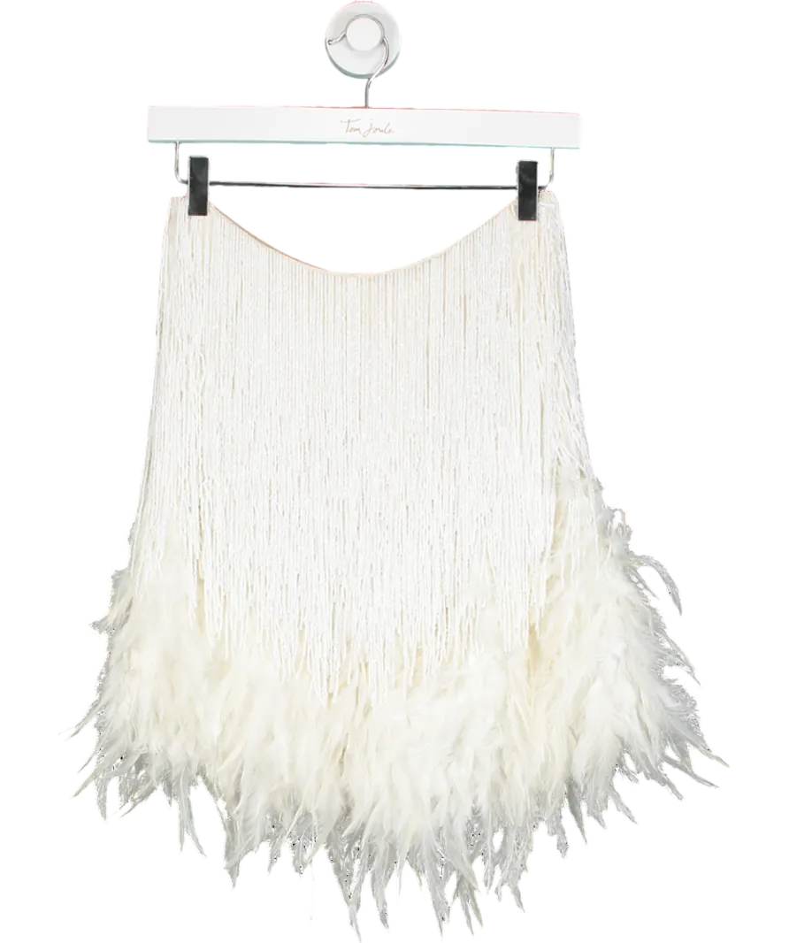 Nadine Merabi White Sara Skirt UK 8