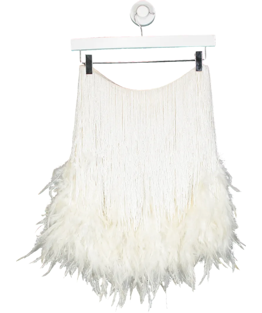 Nadine Merabi White Sara Skirt UK 8