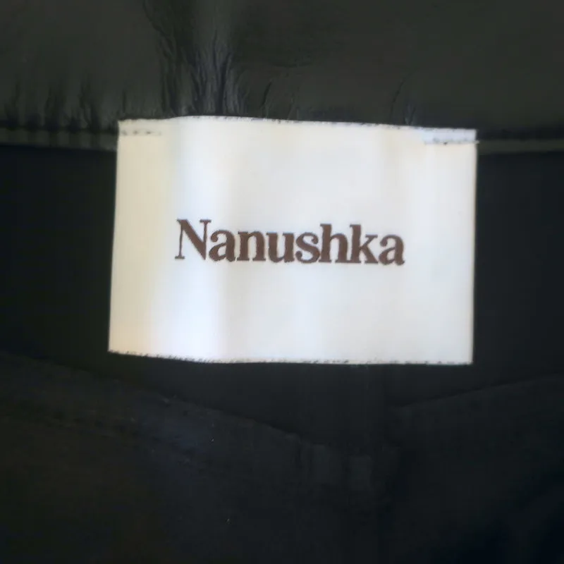 Nanushka Vinni Faux Leather Ankle Pants Black Size Extra Small