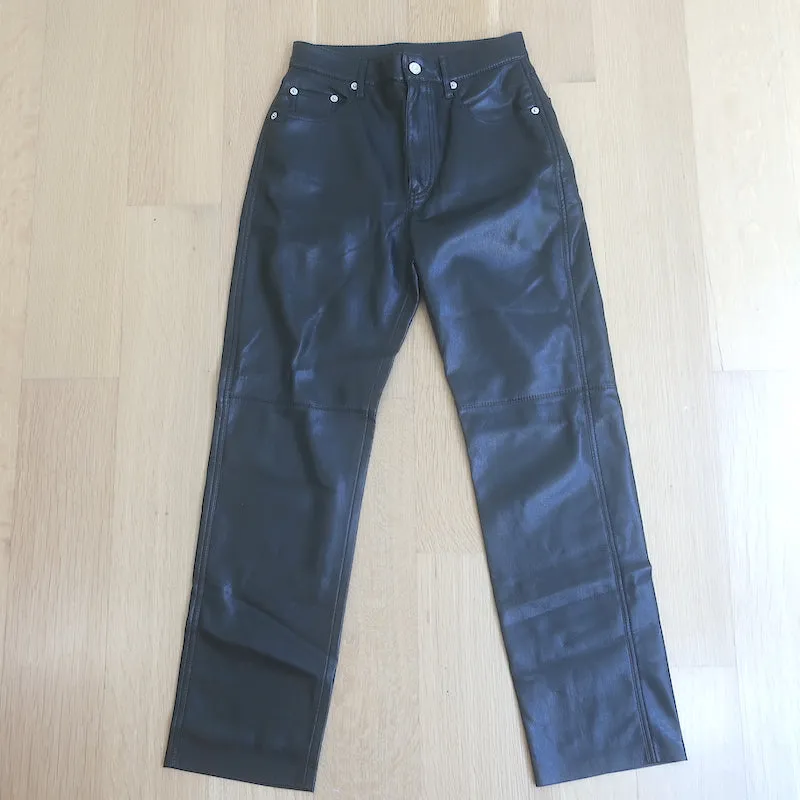 Nanushka Vinni Faux Leather Ankle Pants Black Size Extra Small