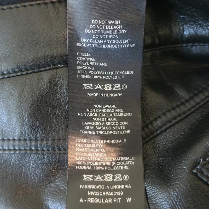 Nanushka Vinni Faux Leather Ankle Pants Black Size Extra Small