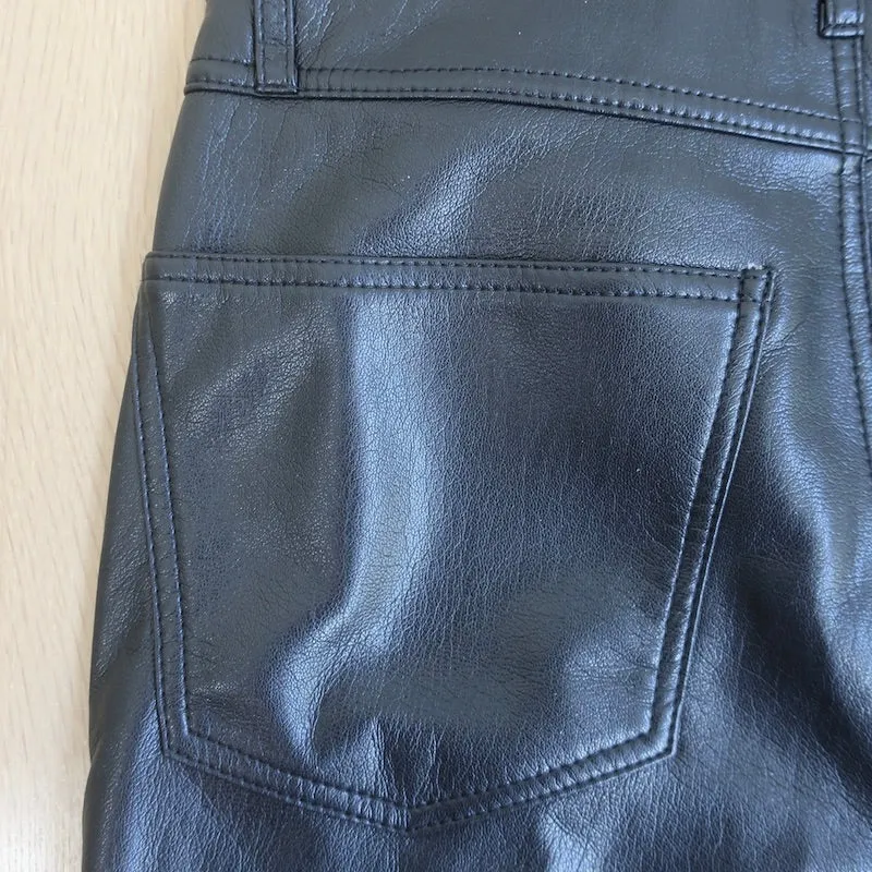 Nanushka Vinni Faux Leather Ankle Pants Black Size Extra Small