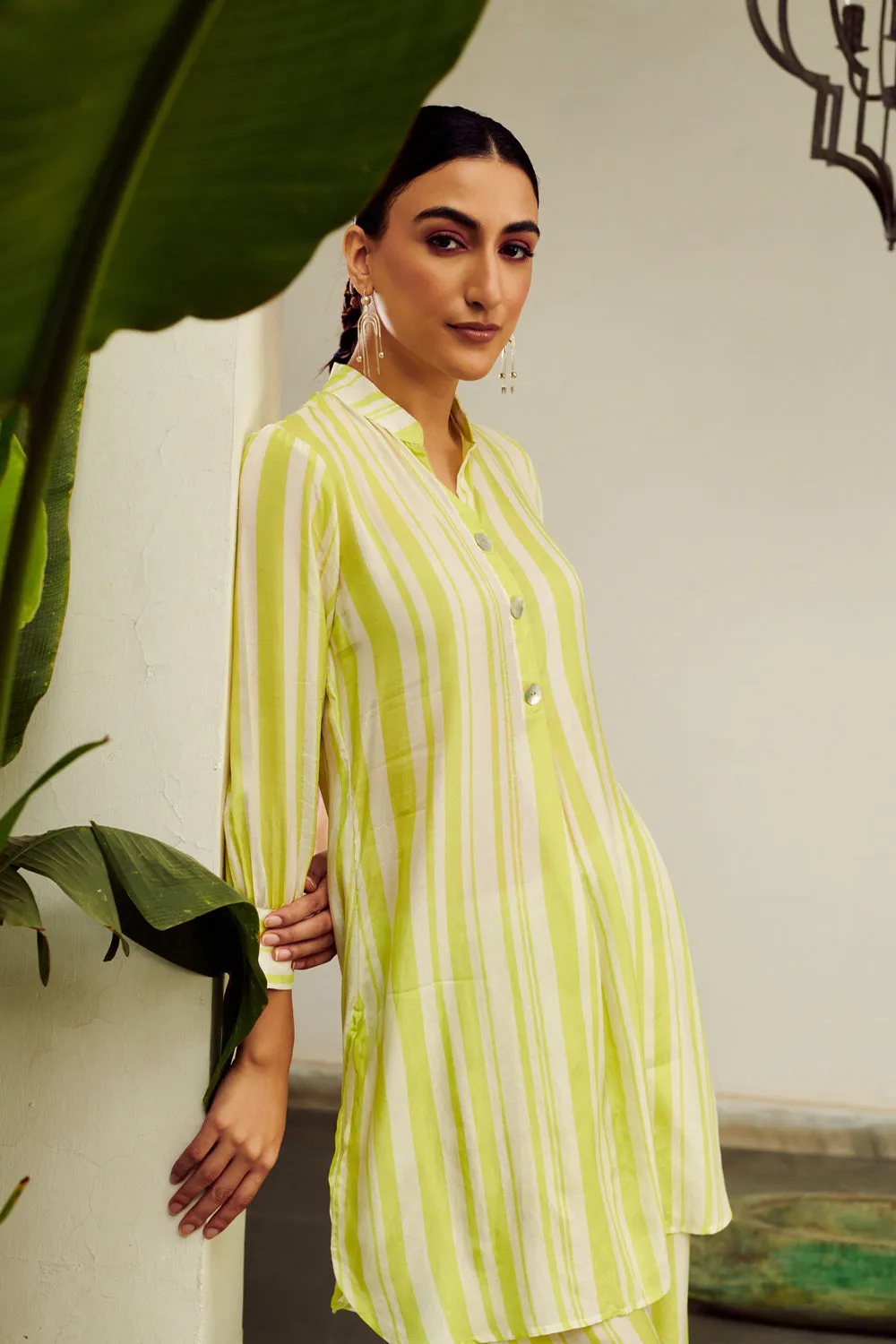 Nargis Neon Stripe Co-Ord Set