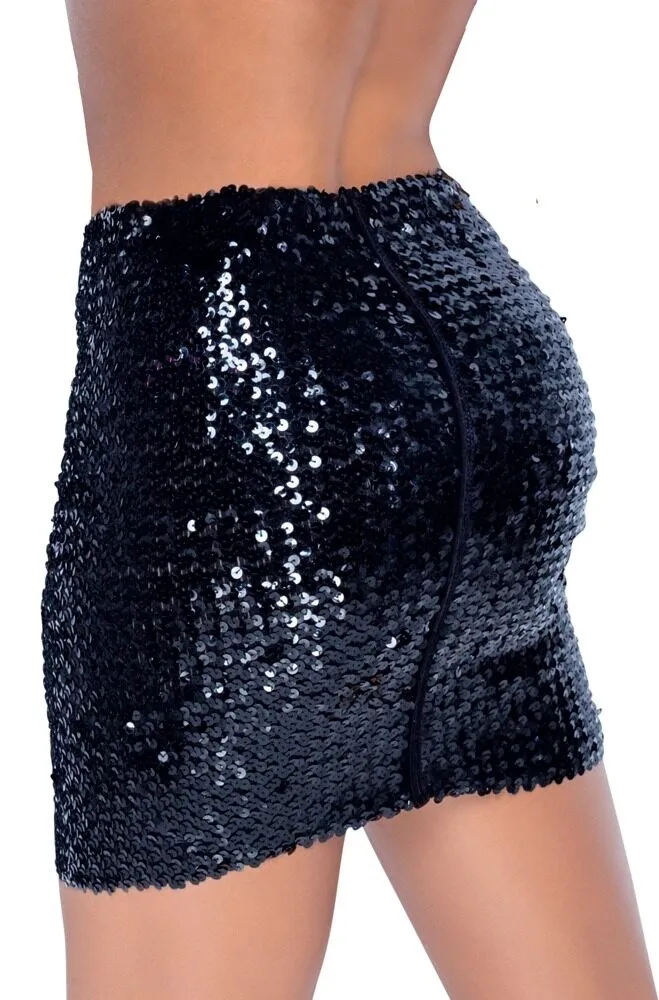 Narrow Sequin Skirt