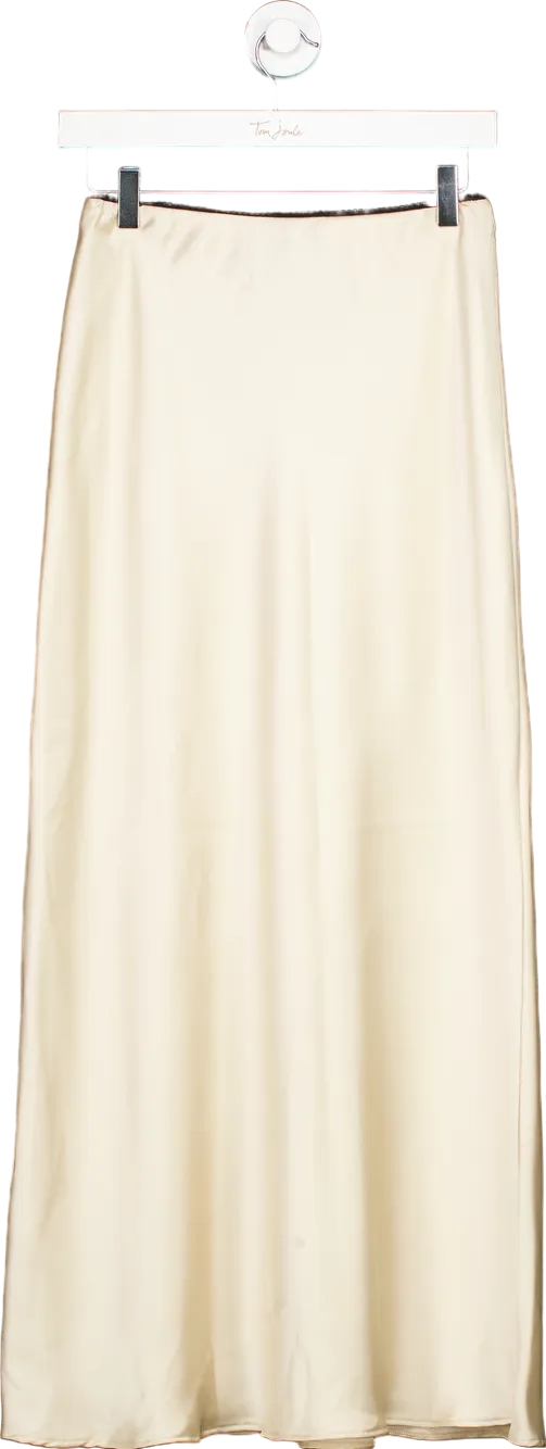New Look Beige Brie Bow Satin Skirt UK 10