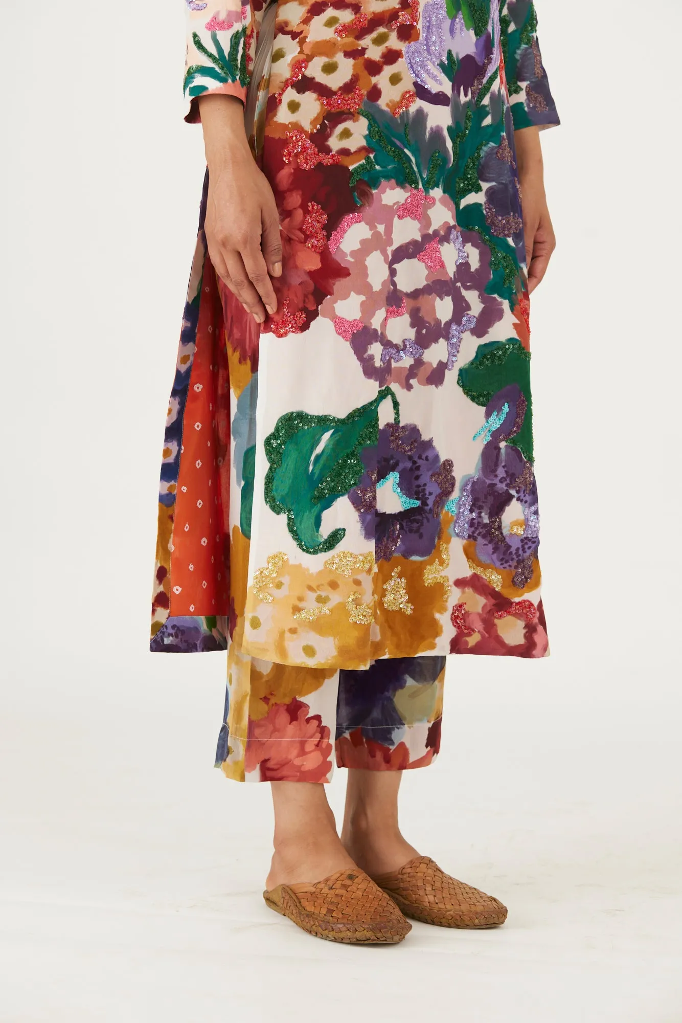 New Season Fall 24/Summer 25-Coord Set-Crepe-Embroidered -Farah White-YAMLS08-Fashion Edit Yam