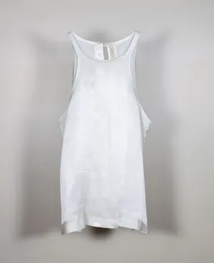 New Season Summer to Fall 2024-Top Racer Relaxed Fit Silk White-W/S/011-Suzanne-Fashion Edit Hemji