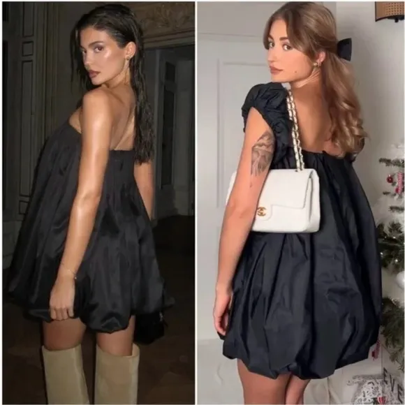 NEW!  ZARA VOLUMINOUS TAFFETA DRESS ZW COLLECTION - S