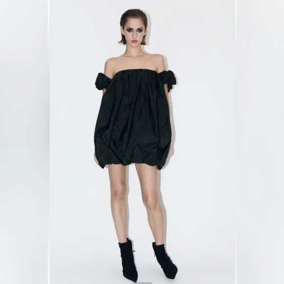 NEW!  ZARA VOLUMINOUS TAFFETA DRESS ZW COLLECTION - S