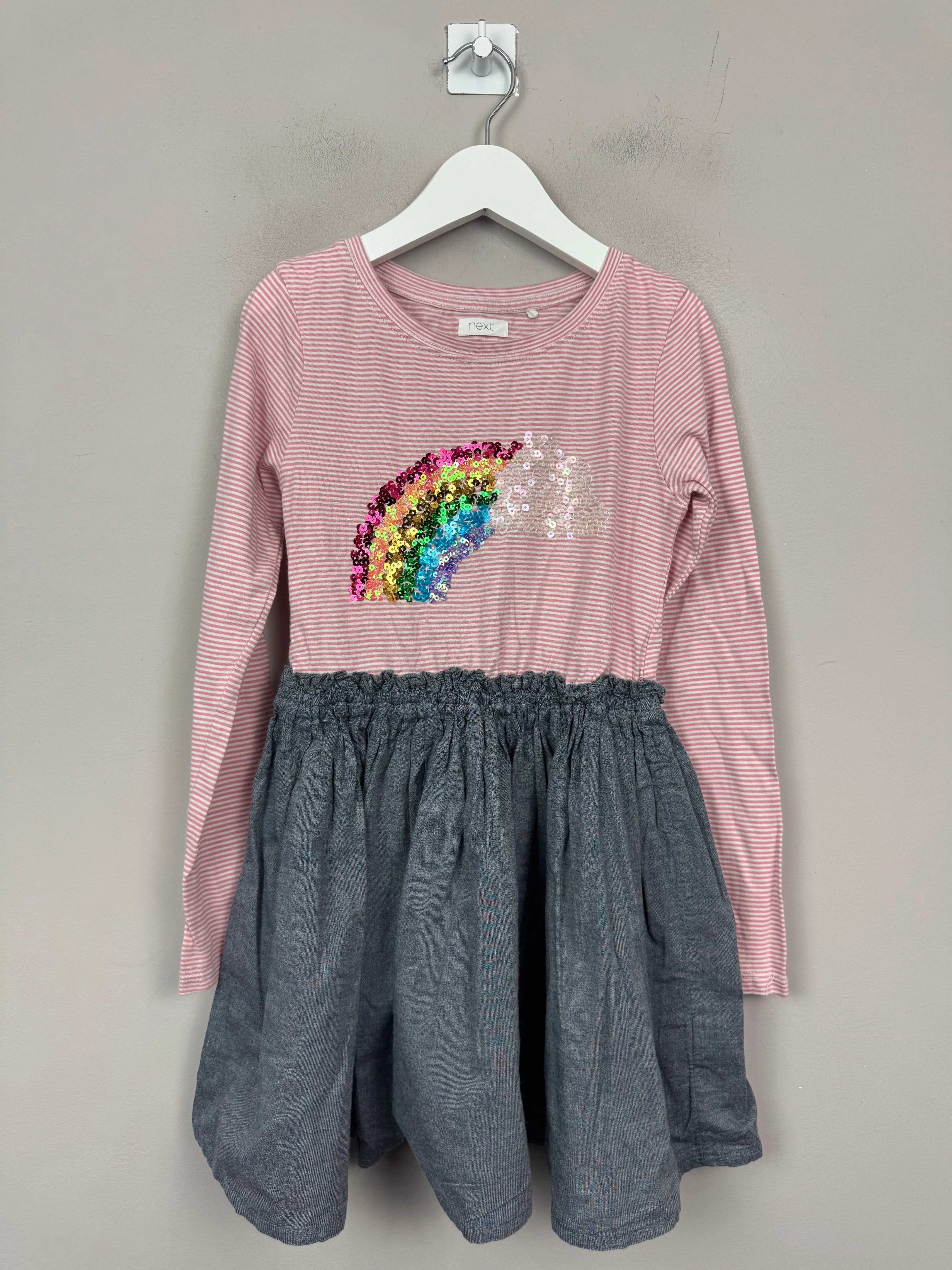 Next Rainbow Split Dress 6y