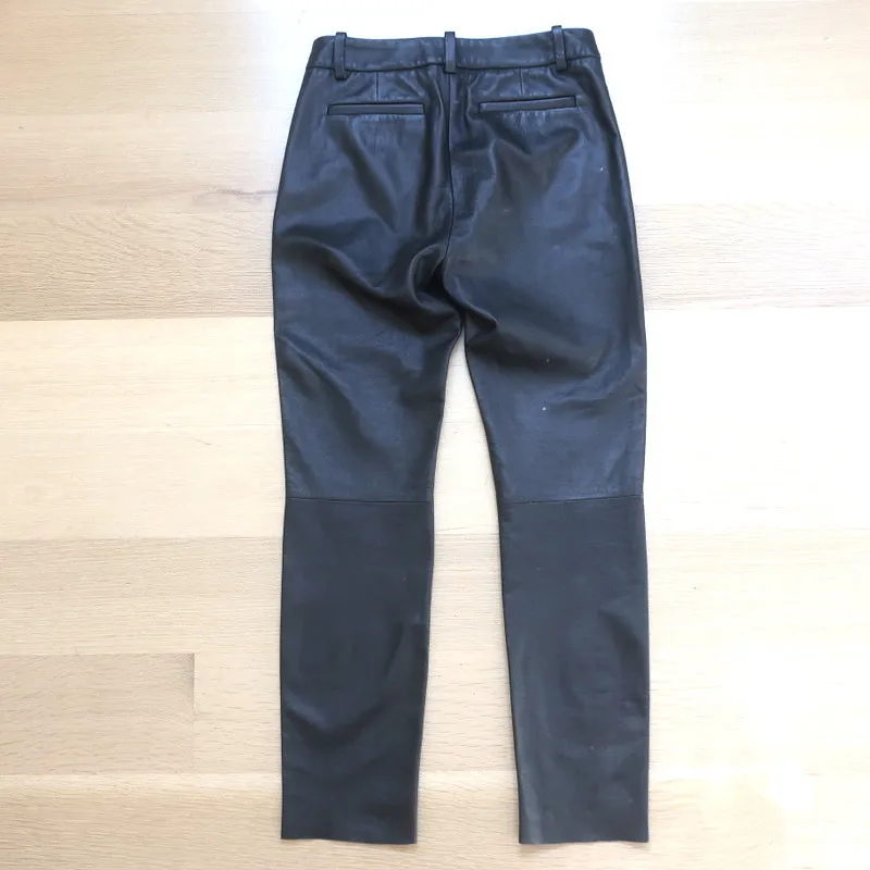 Nili Lotan Leather Pants Black Size 0
