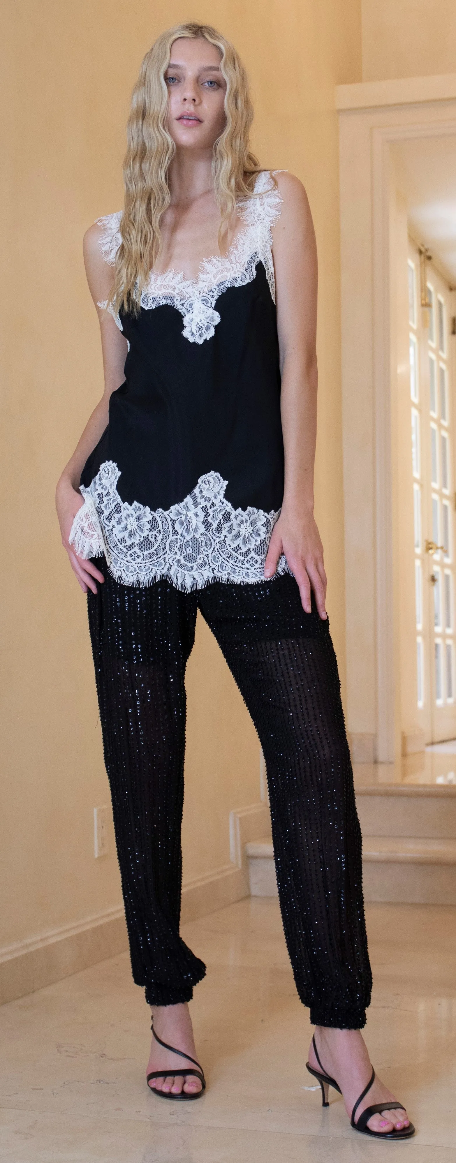 Now 60% OFF -Liza Sequin Jogger